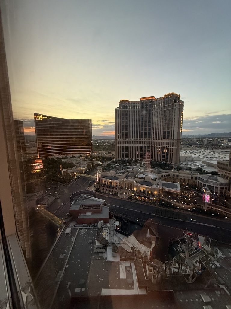 Skyline di Las Vegas al tramonto, Nevada USA