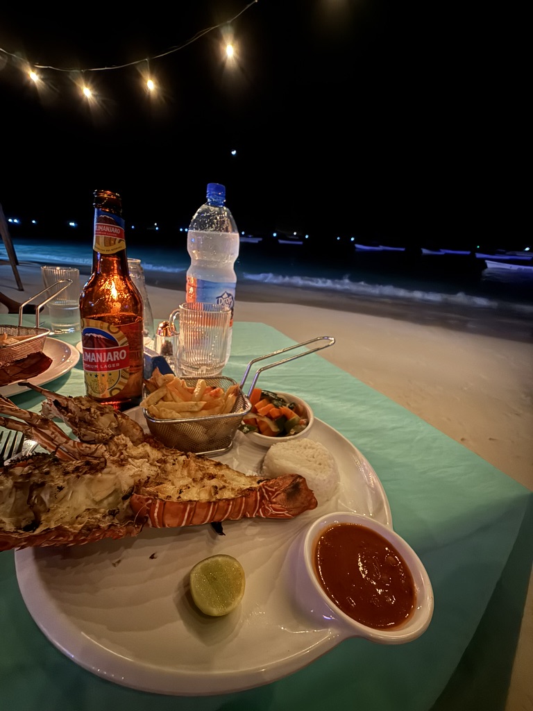 Cena al Baraka beach restaurant a Nungwi